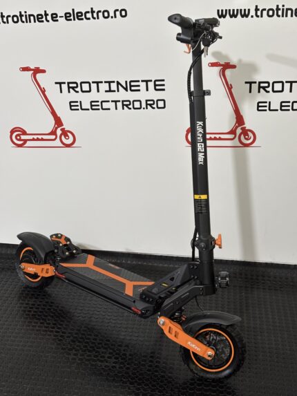 Trotinetă electrică KuKirin G2 MAX cu cheie Anvelope off-road pneumatice de 10*2.75 inch, Motor fără perii de 1000W, Viteză maximă 55 km/h, Acumulator 48V 20Ah, Autonomie 80 km
