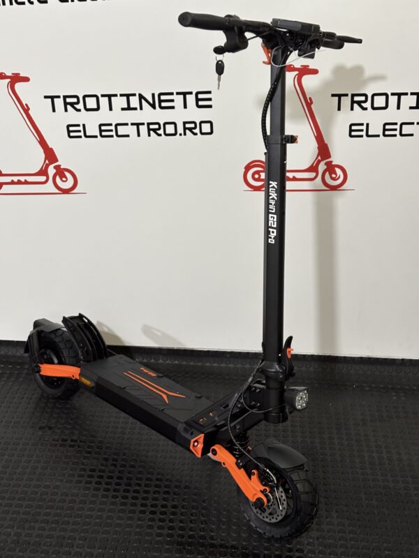 Trotinetă electrică KuKirin G2 MAX cu cheie Anvelope off-road pneumatice de 10*2.75 inch, Motor fără perii de 1000W, Viteză maximă 55 km/h, Acumulator 48V 20Ah, Autonomie 80 km - trotinete electrica